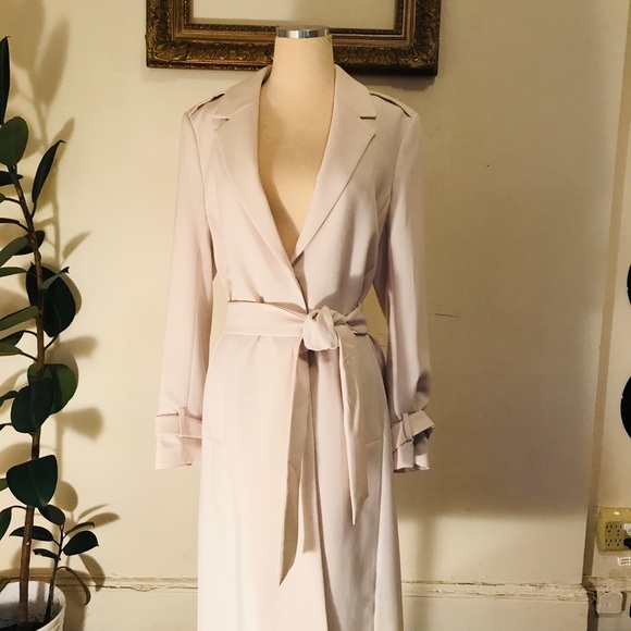 Creamy White Spring Trench Coat w Belt NWOT - Picture 1 of 7